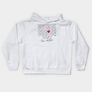 Alphabet I Love You Kids Hoodie